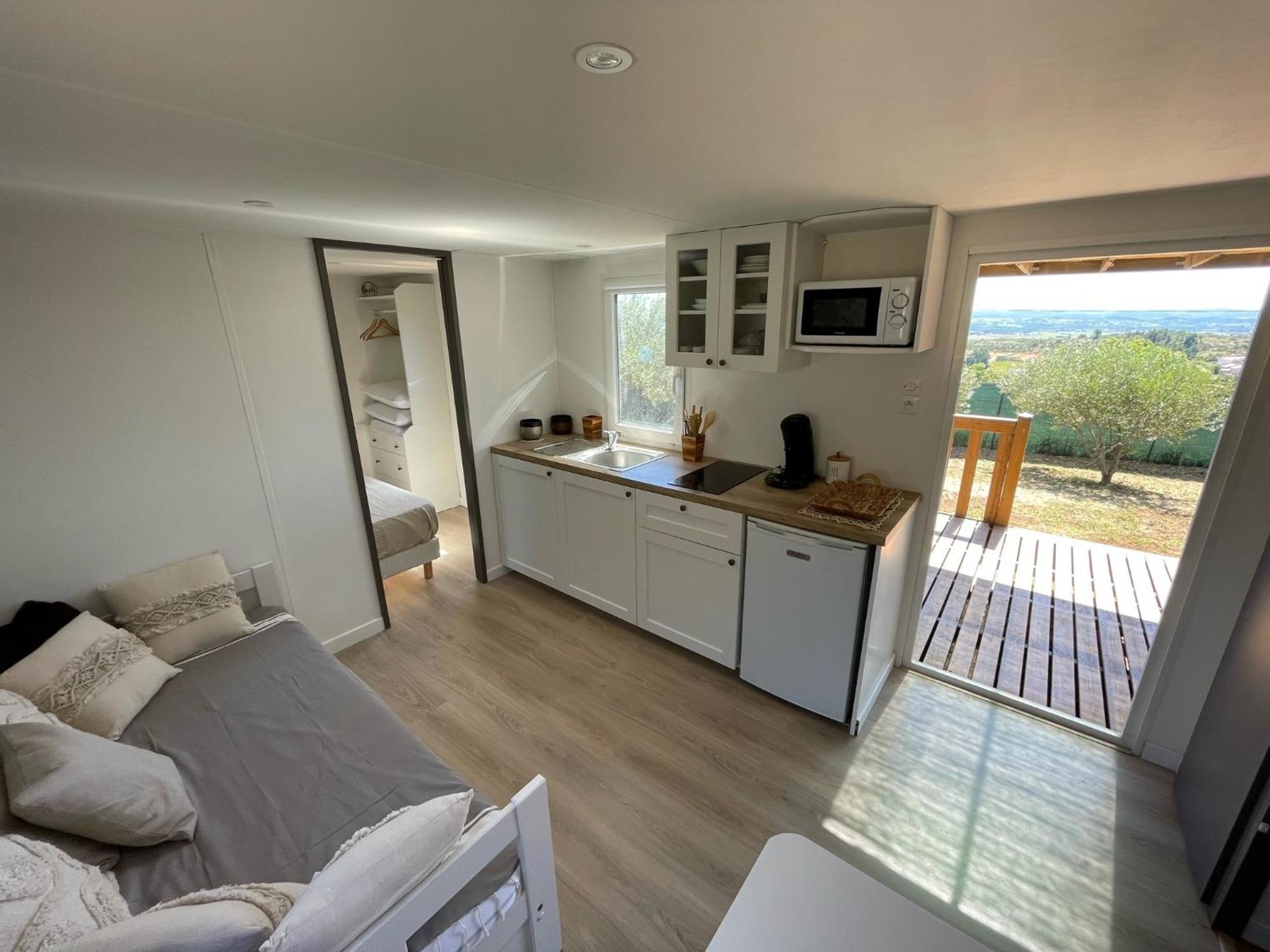 Mobil-Home En Pleine Nature A 3 Mins Du Lac Du Salagou Avec Vue Panoramique Lacoste  Zewnętrze zdjęcie