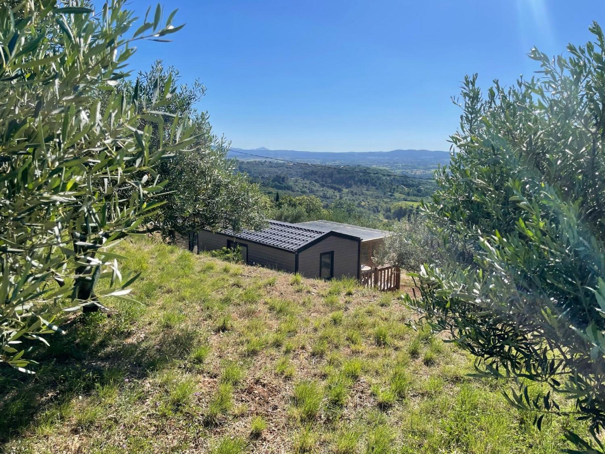 Mobil-Home En Pleine Nature A 3 Mins Du Lac Du Salagou Avec Vue Panoramique Lacoste  Zewnętrze zdjęcie